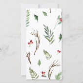 Cartes Pour Fêtes Annuelles Rameaux Joyeux de Houx (Dos)