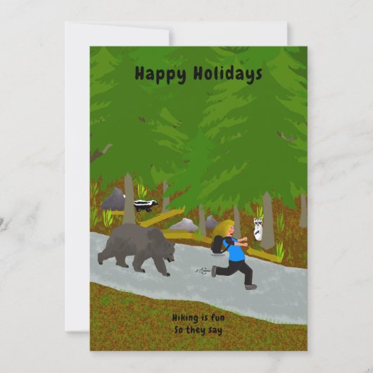 Cartes Pour Fêtes Annuelles Randonnée (Devant)