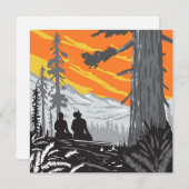 Cartes Pour Fêtes Annuelles Randonnées à Jedediah Smith Redwoods State Park WP (Devant / Derrière)