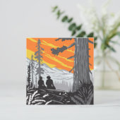 Cartes Pour Fêtes Annuelles Randonnées à Jedediah Smith Redwoods State Park WP (Debout devant)