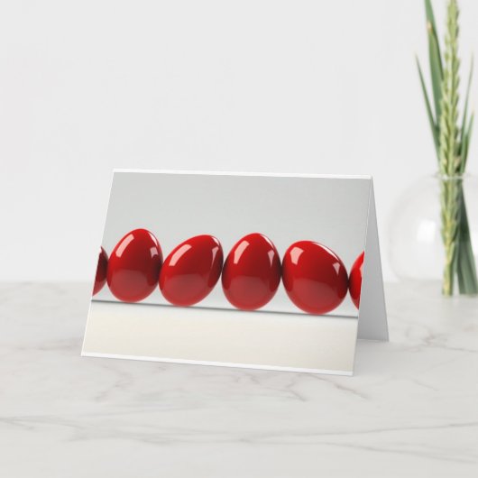 Cartes Pour Fêtes Annuelles rangée d'oeufs (Devant)