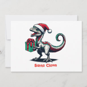 Cartes Pour Fêtes Annuelles rapace de Noël Santa hat
