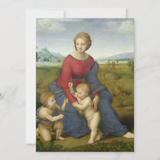 Cartes Pour Fêtes Annuelles Raphael - Madonna dans le pré (Devant)