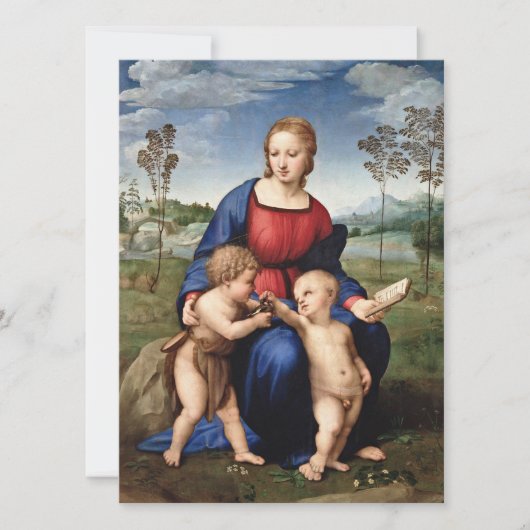 Cartes Pour Fêtes Annuelles Raphael - Madonna Du Goldfinch (Devant)