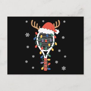 Cartes Pour Fêtes Annuelles Raquette de Pickleball de Noël Renne Andouillers X