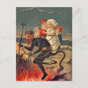 Cartes Pour Fêtes Annuelles Rare Redheaded Krampus