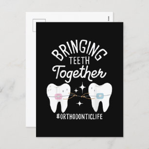 Cartes Pour Fêtes Annuelles Rassembler les dents - Orthodontiste
