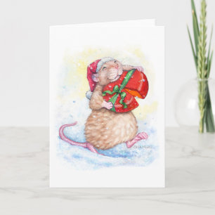 Cartes Pour Fêtes Annuelles Rat de Noël