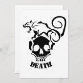 Cartes Pour Fêtes Annuelles Rat en colère sur un crâne mal (Devant / Derrière)
