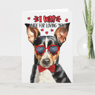 Cartes Pour Fêtes Annuelles Rat Terrier Chien fait pour vous aimer Valentine