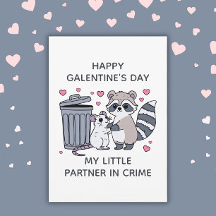 Cartes Pour Fêtes Annuelles Raton laveur Rat Partenaire de Crime Drôle de Gale