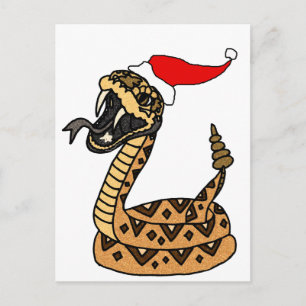 Cartes Pour Fêtes Annuelles Rattlesnake de Noël amusant