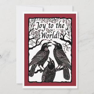 Cartes Pour Fêtes Annuelles Raven chante Joie au Monde