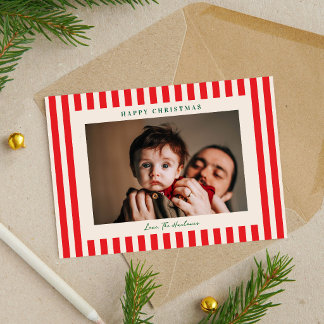 Cartes Pour Fêtes Annuelles Rayo rouge classique une photo de Noël vacances