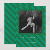 Cartes Pour Fêtes Annuelles Rayures (Devant / Derrière)