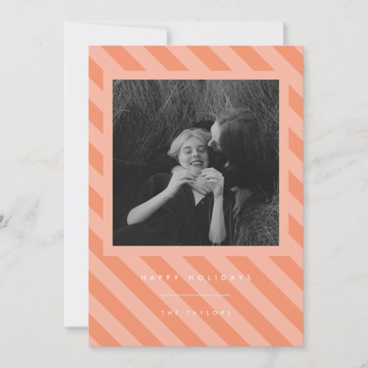 Cartes Pour Fêtes Annuelles Rayures (Devant)