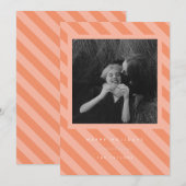 Cartes Pour Fêtes Annuelles Rayures (Devant / Derrière)