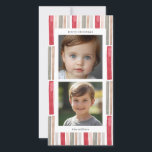 Cartes Pour Fêtes Annuelles Rayures Aquarelle Photo<br><div class="desc">Célébrez la joie de la saison des fêtes avec notre carte de vœux Watercolor Stripes Holiday Card, un mélange parfait d'élégance et de charme personnel. Cette carte magnifiquement conçue présente un motif de rayures à l'aquarelle saisissant dans une palette harmonieuse de rouge, rose, sauge, or et gris, créant un arrière-plan...</div>