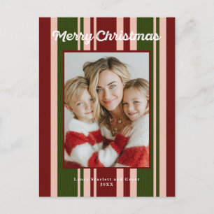 Cartes Pour Fêtes Annuelles Rayures Joyeux Noël