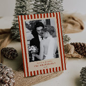 Cartes Pour Fêtes Annuelles Rayures rouges