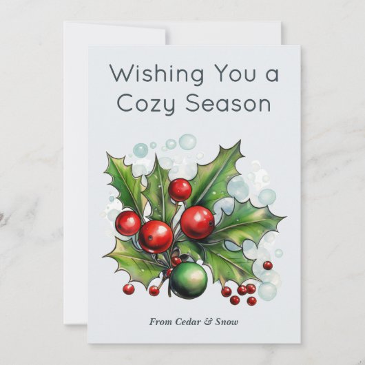 Cartes Pour Fêtes Annuelles Real Estate Holiday Card for Clients (Devant)