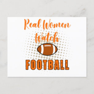 Cartes Pour Fêtes Annuelles Real Women Watch Football - Citations De Football 