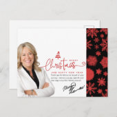 Cartes Pour Fêtes Annuelles Realer Noël Salutations, Photo et Message (Devant / Derrière)