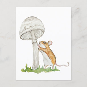 Cartes Pour Fêtes Annuelles Réalisez une souris et un champignon de champ amus