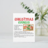 Cartes Pour Fêtes Annuelles Recette Cookies de Noël (Debout devant)