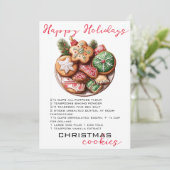 Cartes Pour Fêtes Annuelles Recette de biscuits de sucre de Noël (Debout devant)
