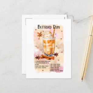 Cartes Pour Fêtes Annuelles Recette de rhum beurre de Noël festif