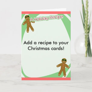 Cartes Pour Fêtes Annuelles Recette de vacances Pain d'épices Cookie Homme Fun