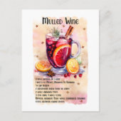 Cartes Pour Fêtes Annuelles Recette Festive Noël Mulled Vin (Devant)