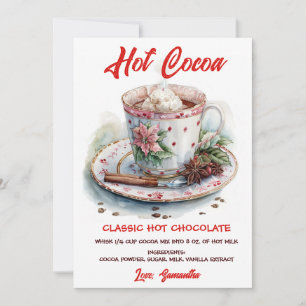 Cartes Pour Fêtes Annuelles Recette personnalisée de chocolat chaud