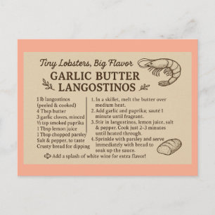Cartes Pour Fêtes Annuelles Recette pour langostinos