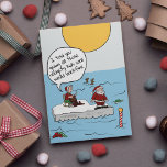Cartes Pour Fêtes Annuelles Réchauffement climatique Santas Changements climat<br><div class="desc">**Réchauffement climatique Santas Carte de vacances de Noël pour les changements climatiques** La carte de voeux de Noël pliée sur le thème du changement climatique représente Père Noël & Mme Claus isolés sur l'un des derniers vestiges du casquette de glace polaire du Nord fondu, où se trouvait leur maison (et...</div>
