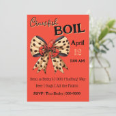 Cartes Pour Fêtes Annuelles Réchauffer l'écrevisse avec la cale léopard et la  (Debout devant)