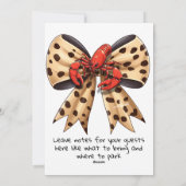 Cartes Pour Fêtes Annuelles Réchauffer l'écrevisse avec la cale léopard et la  (Dos)