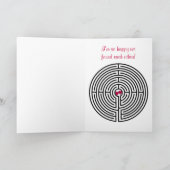 Cartes Pour Fêtes Annuelles Recherche d'amour Labyrinth (Intérieur)