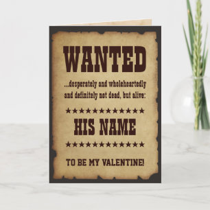 Cartes Pour Fêtes Annuelles RECHERCHÉ d'être ma Saint Valentin