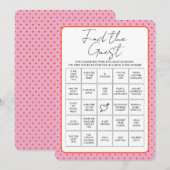 Cartes Pour Fêtes Annuelles Rechercher le jeu d'invités (Devant / Derrière)