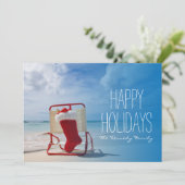 Cartes Pour Fêtes Annuelles Récipiendaire de Noël sur transat (Debout devant)