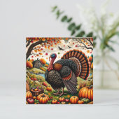 Cartes Pour Fêtes Annuelles Récolte abondante de Thanksgiving (Debout devant)
