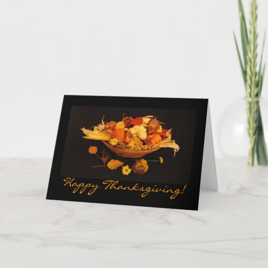 Cartes Pour Fêtes Annuelles Récolte de Gratitude Thankgiving (Devant)