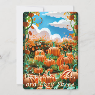Cartes Pour Fêtes Annuelles Récolte de patchs citrouille