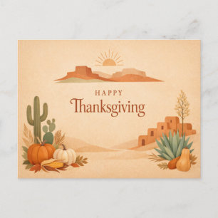 Cartes Pour Fêtes Annuelles Récolte de Thanksgiving joyeuse dans le désert du