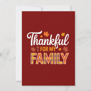 Cartes Pour Fêtes Annuelles Reconnaissant envers ma famille