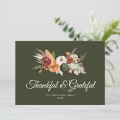 Cartes Pour Fêtes Annuelles Reconnaissant et reconnaissant l'action de grâce (Debout devant)