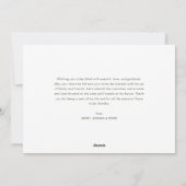 Cartes Pour Fêtes Annuelles Reconnaissant et reconnaissant l'action de grâce (Dos)