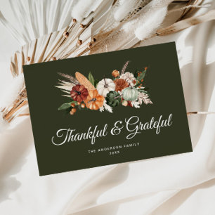 Cartes Pour Fêtes Annuelles Reconnaissant et reconnaissant l'action de grâce